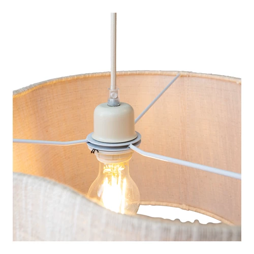Lucide CHANTAL - Pendant - 1xE27 - Cream - Essential - detail 1